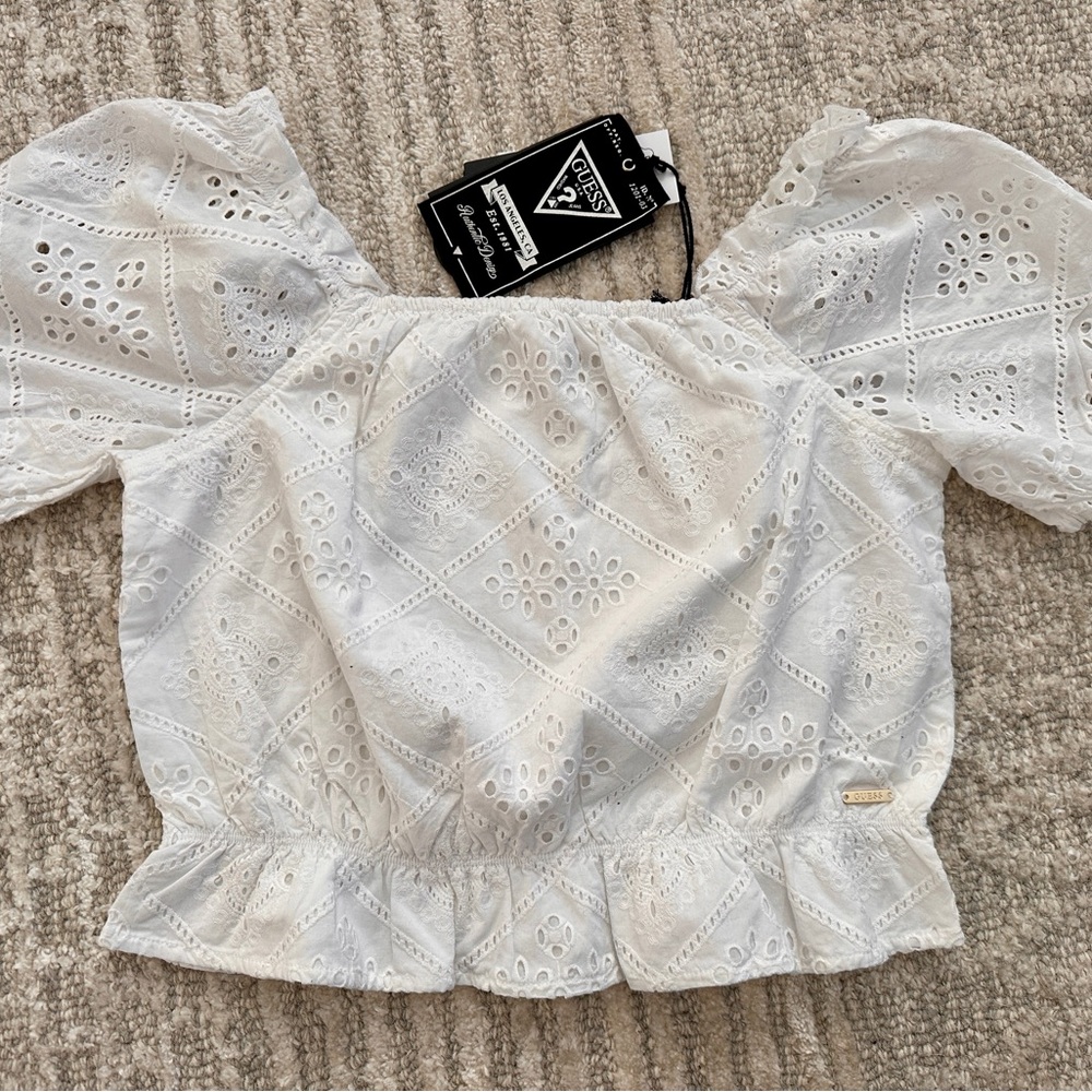 NWT Guess Eyelet Top